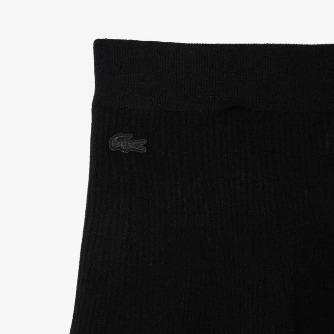 3D-gerippter, ausgestellter Strickrock für Damen