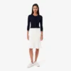 3D-gerippter Midirock für Damen