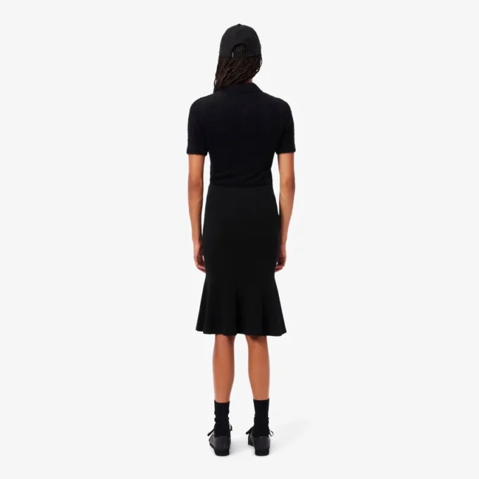 3D-gerippter Midirock für Damen