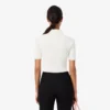 3D-geripptes Strick-Poloshirt für Damen