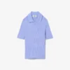 3D-geripptes Strick-Poloshirt für Damen