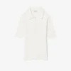3D-geripptes Strick-Poloshirt für Damen