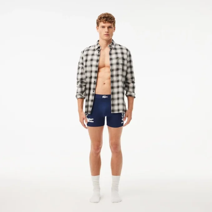 3er-Pack Boxershorts für Herren mit Krokodil-Taillenband