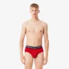 3er-Pack Herren-Slips aus Baumwolle mit Logo am Bund