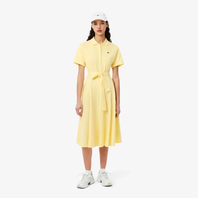 Ausgestelltes Mini-Poloshirt-Kleid für Damen