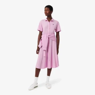 Ausgestelltes Mini-Poloshirt-Kleid für Damen