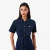 Ausgestelltes Mini-Poloshirt-Kleid für Damen