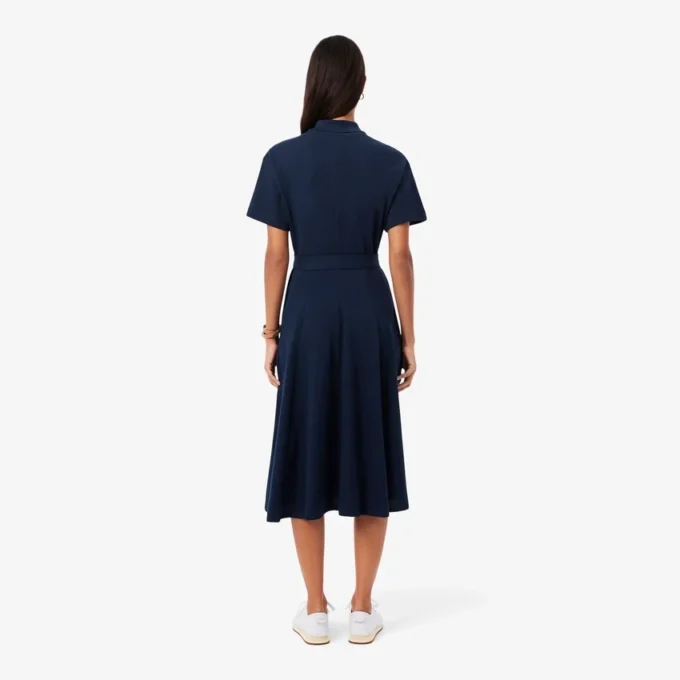 Ausgestelltes Mini-Poloshirt-Kleid für Damen
