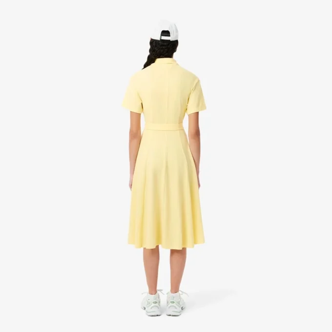 Ausgestelltes Mini-Poloshirt-Kleid für Damen