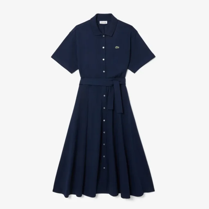 Ausgestelltes Mini-Poloshirt-Kleid für Damen