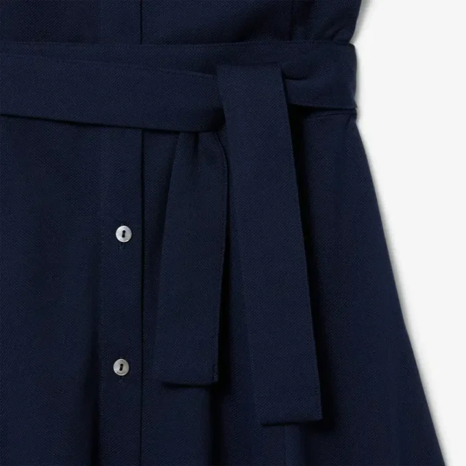 Ausgestelltes Mini-Poloshirt-Kleid für Damen