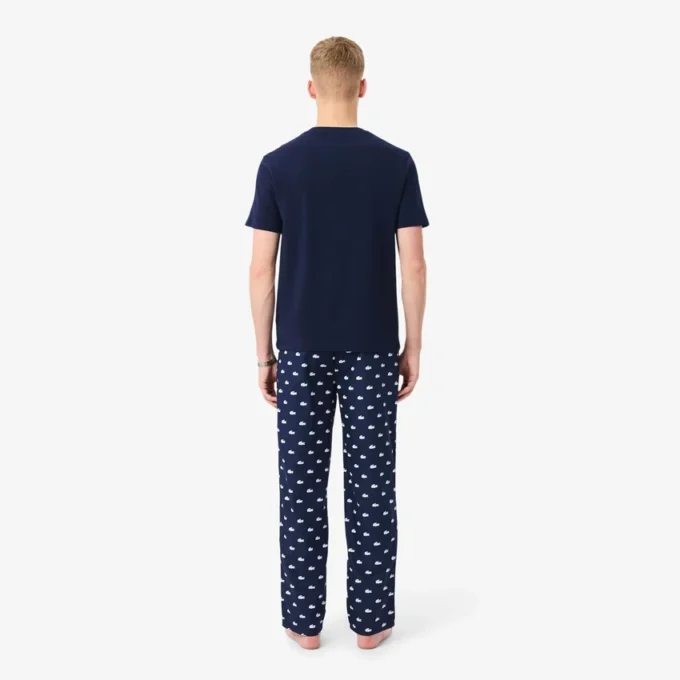 Baumwoll-Pyjama-Set mit Krokodil-Print