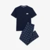 Baumwoll-Pyjama-Set mit Krokodil-Print
