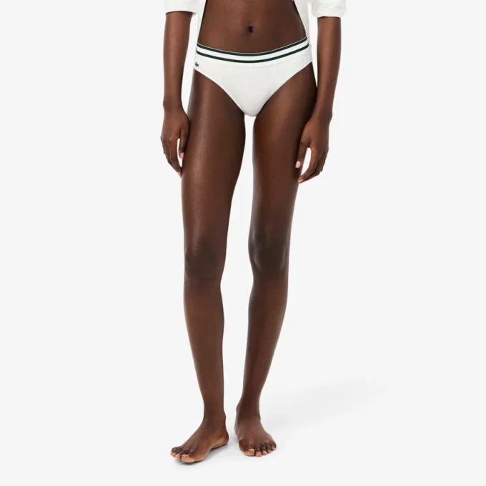 Baumwoll-Slip mit Streifen an der Taille