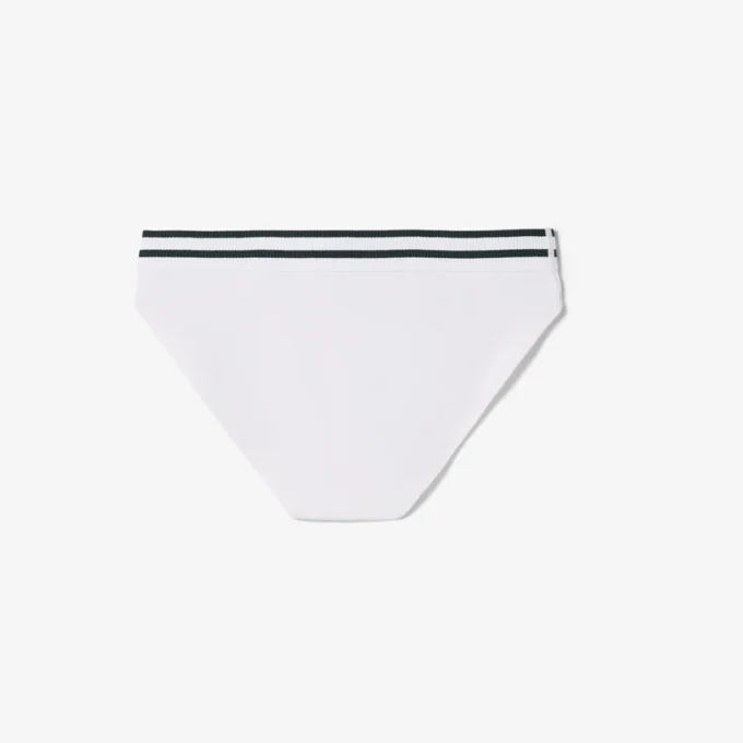 Baumwoll-Slip mit Streifen an der Taille