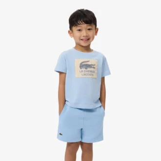 Baumwoll-T-Shirt mit Emblem