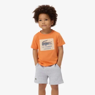 Baumwoll-T-Shirt mit Emblem