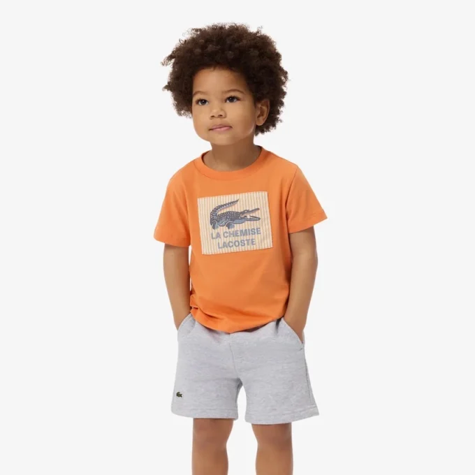 Baumwoll-T-Shirt mit Emblem