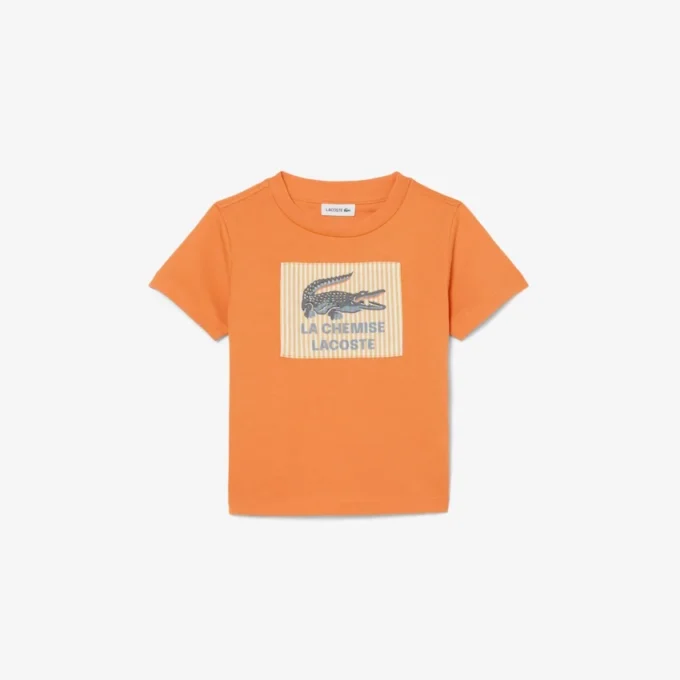 Baumwoll-T-Shirt mit Emblem