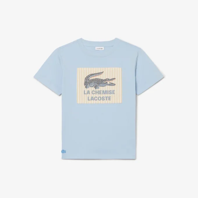 Baumwoll-T-Shirt mit Emblem