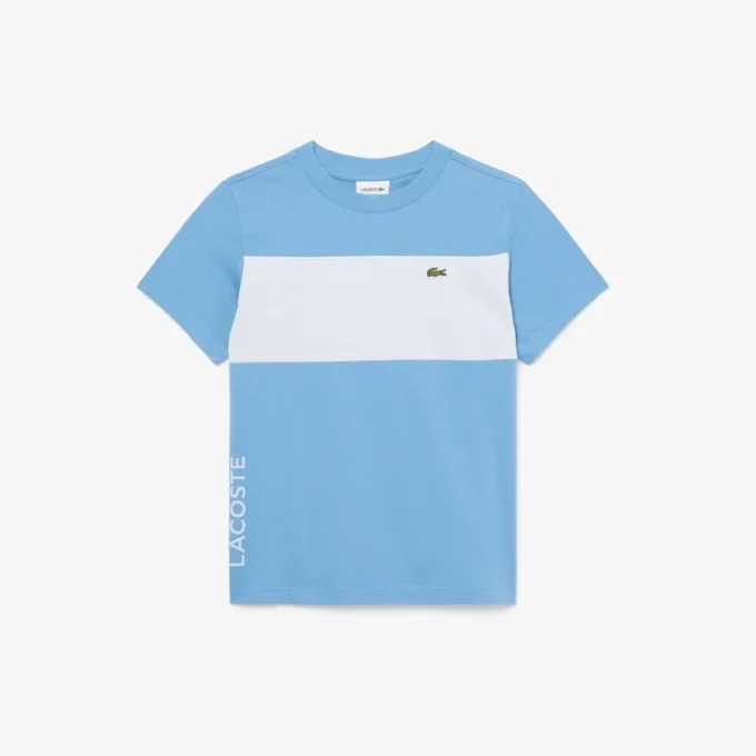 Baumwoll-T-Shirt mit Farbblock