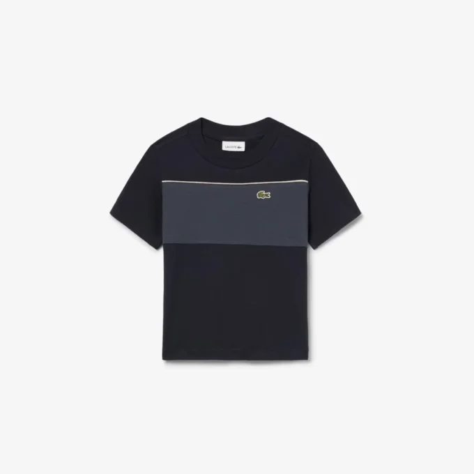 Baumwoll-T-Shirt mit Farbblock