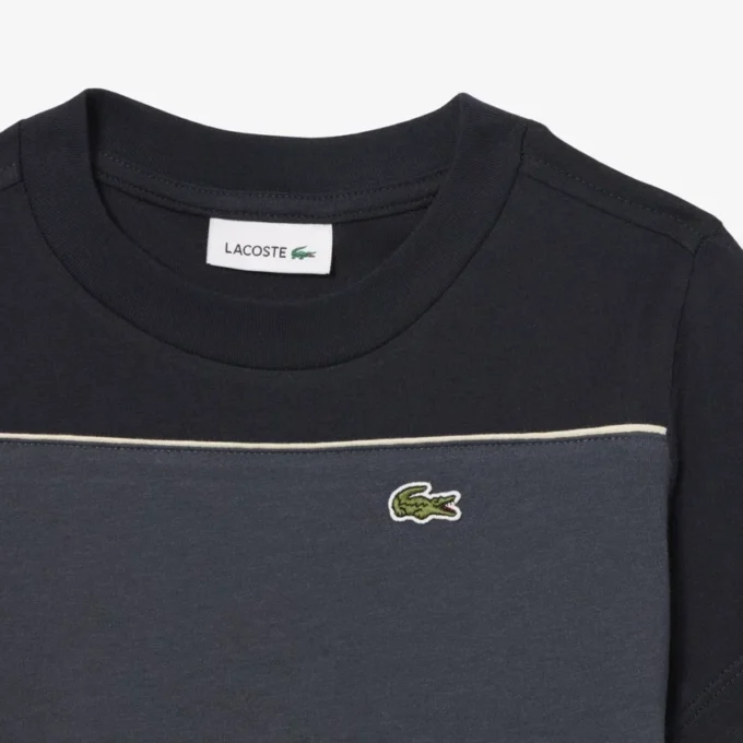 Baumwoll-T-Shirt mit Farbblock