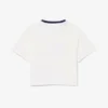 Baumwoll-T-Shirt mit Kontrast-Emblem