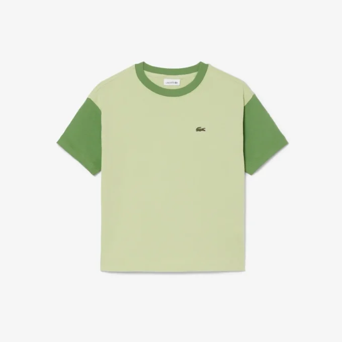 Baumwoll-T-Shirt mit Kontrastbesatz Baumwoll-T-Shirt mit Kontrastbesatz