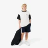 Baumwoll-T-Shirt mit Kontrastbesatz