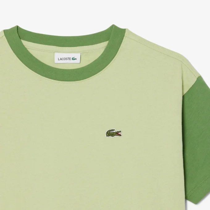 Baumwoll-T-Shirt mit Kontrastbesatz Baumwoll-T-Shirt mit Kontrastbesatz