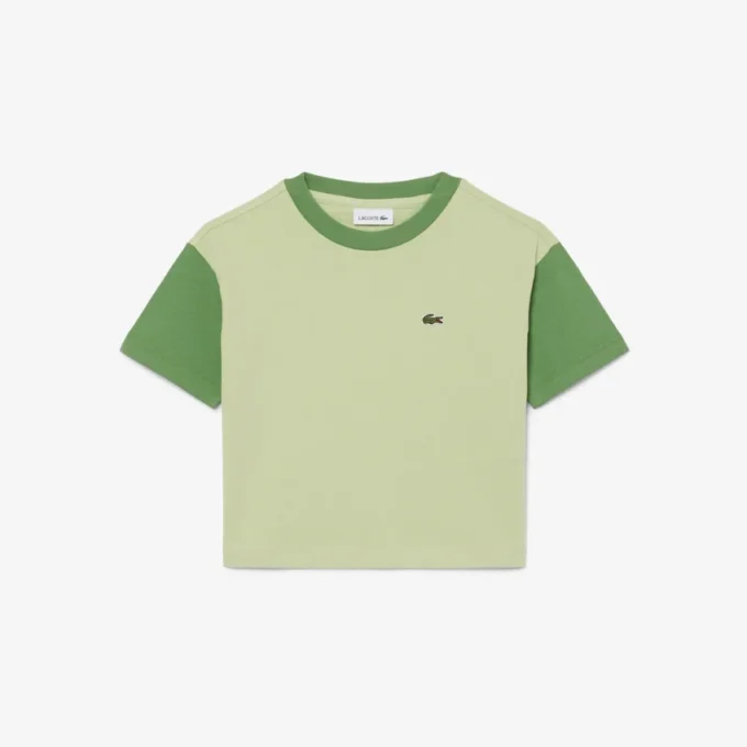 Baumwoll-T-Shirt mit Kontrastbesatz Baumwoll-T-Shirt mit Kontrastbesatz