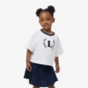 Baumwoll-T-Shirt mit kontrastierendem Emblem
