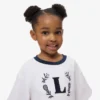 Baumwoll-T-Shirt mit kontrastierendem Emblem