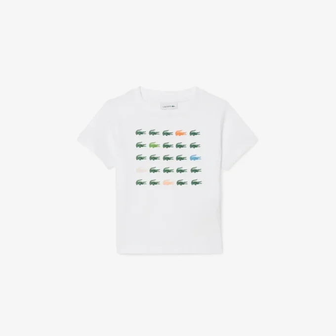 Baumwoll-T-Shirt mit Krokodil-Print