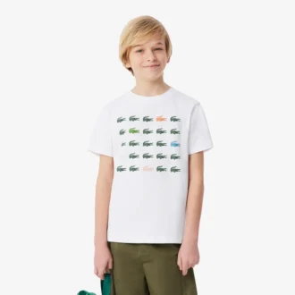 Baumwoll-T-Shirt mit Krokodil-Print