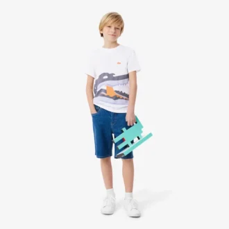 Baumwoll-T-Shirt mit Krokodil-Print