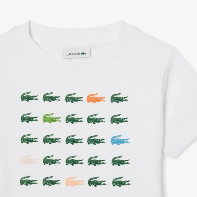 Baumwoll-T-Shirt mit Krokodil-Print