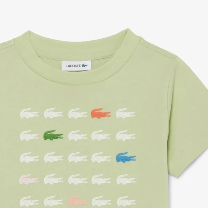 Baumwoll-T-Shirt mit Krokodil-Print