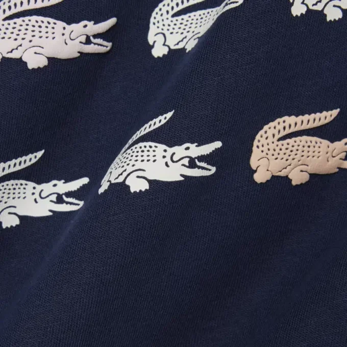 Baumwoll-T-Shirt mit Krokodil-Print