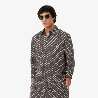 Baumwollhemd mit Print in Regular Fit