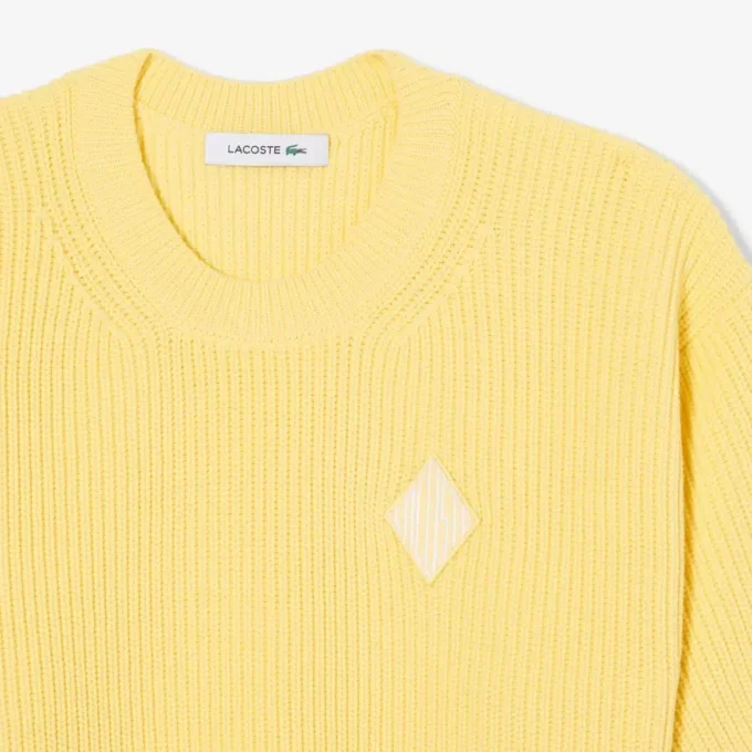 Baumwollpullover mit Rundhalsausschnitt