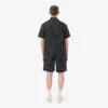 Baumwollshorts mit Krokodil-Print und Streifen