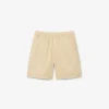 Baumwollshorts mit Krokodil-Print und Streifen
