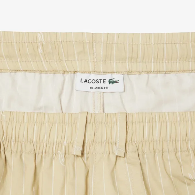 Baumwollshorts mit Krokodil-Print und Streifen