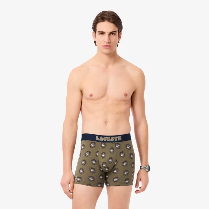 Bedruckte Boxershorts aus Stretch-Baumwolle für Herren