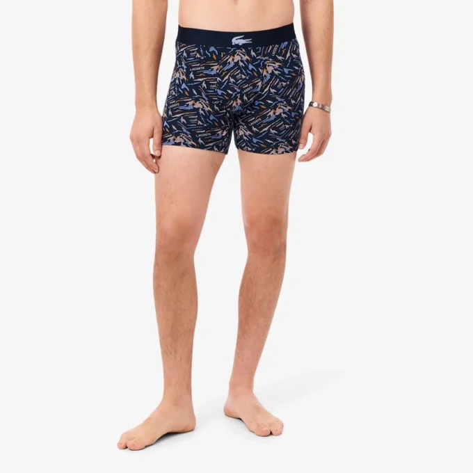 Bedruckte Boxershorts aus Stretch-Baumwolle für Herren