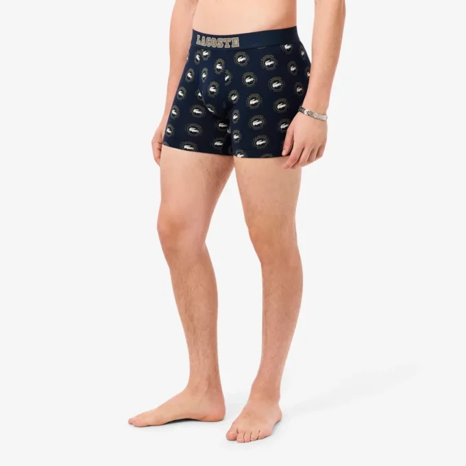 Bedruckte Boxershorts aus Stretch-Baumwolle für Herren