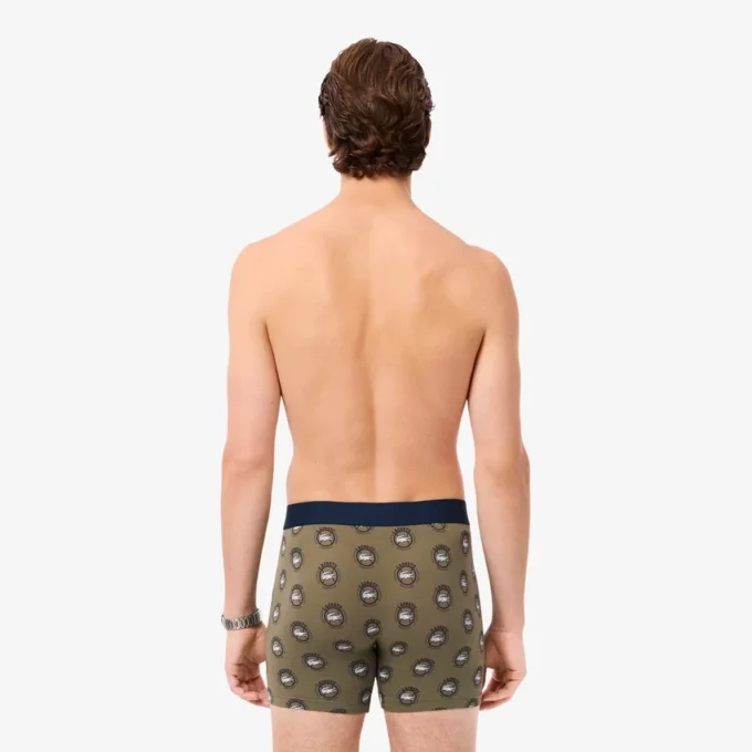 Bedruckte Boxershorts aus Stretch-Baumwolle für Herren
