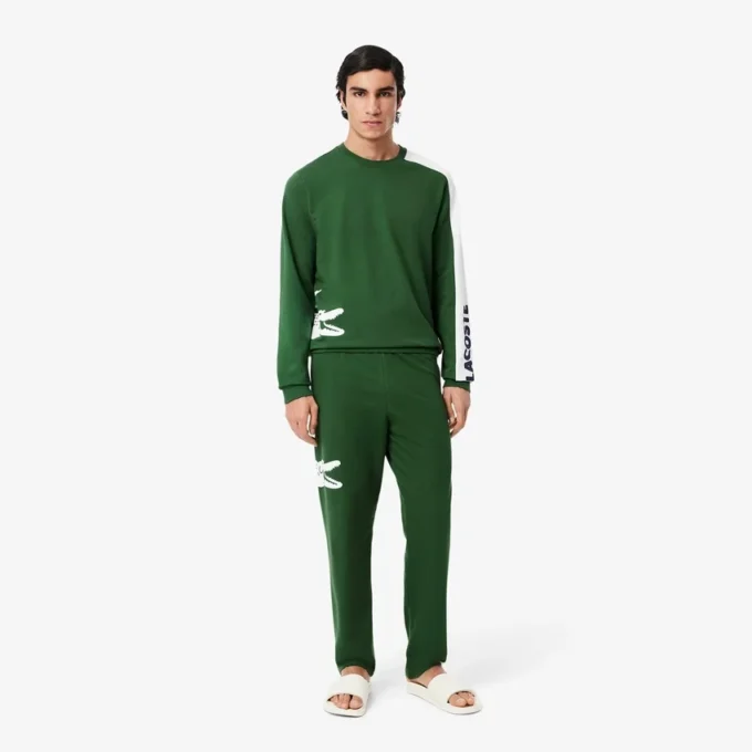 Bedruckte Fleece-Loungewear-Hose für Herren